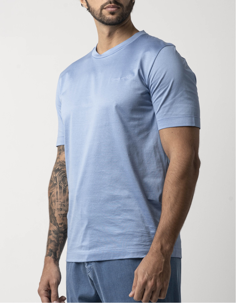 Castello d'Oro Light Blue T-shirt 100% Cotton Regular Fit image